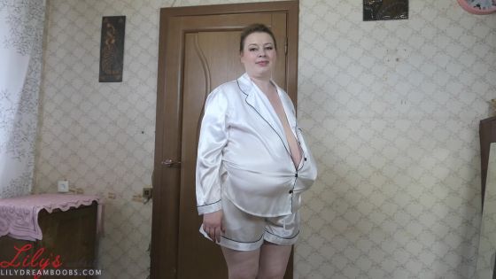 Super shiny white pajama